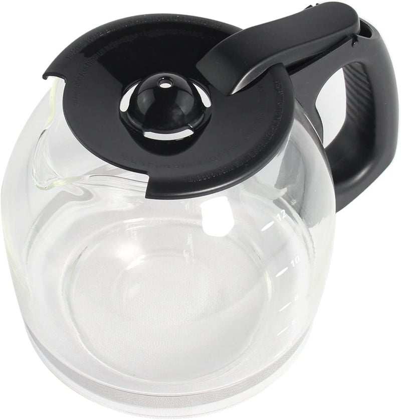 Cestlaive 12-Cup Replacement Coffee Carafe Compatible with Mr. Coffee Coffee maker Pot, Replace Part# PLD12 PLD12-RB Series, Black Handle - Image 2